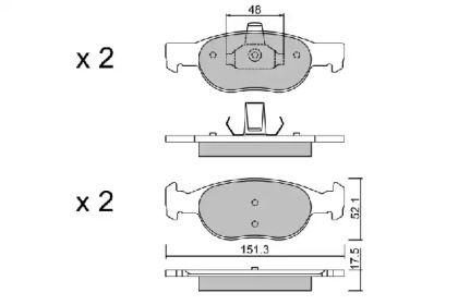 Комплект тормозных колодок AISIN BPFI-1042